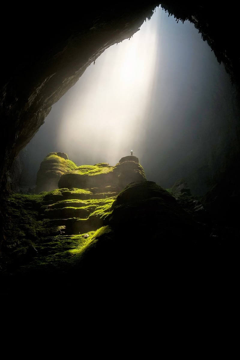 Dark Underground Cave Caverns